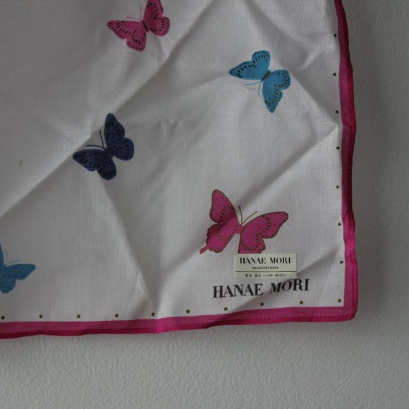 Hanae Mori Iconic Butterfly Square Scarf - Picture 9 of 9